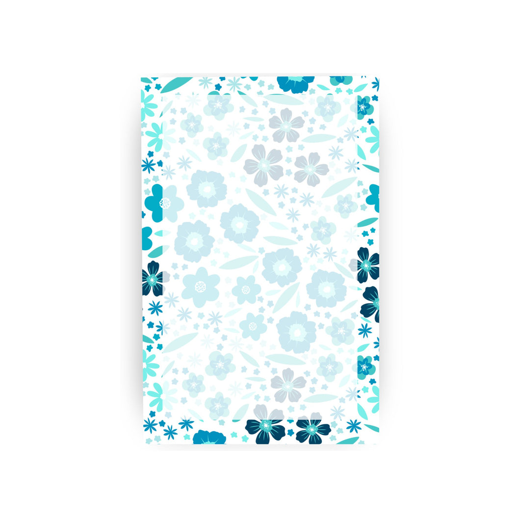 Blue Floral Notepad