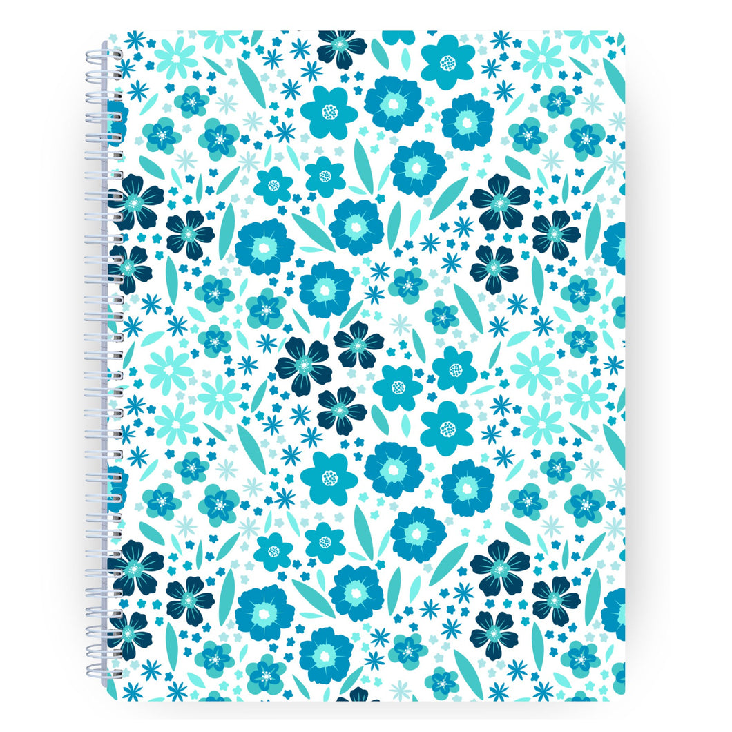 Blue Floral Notebook